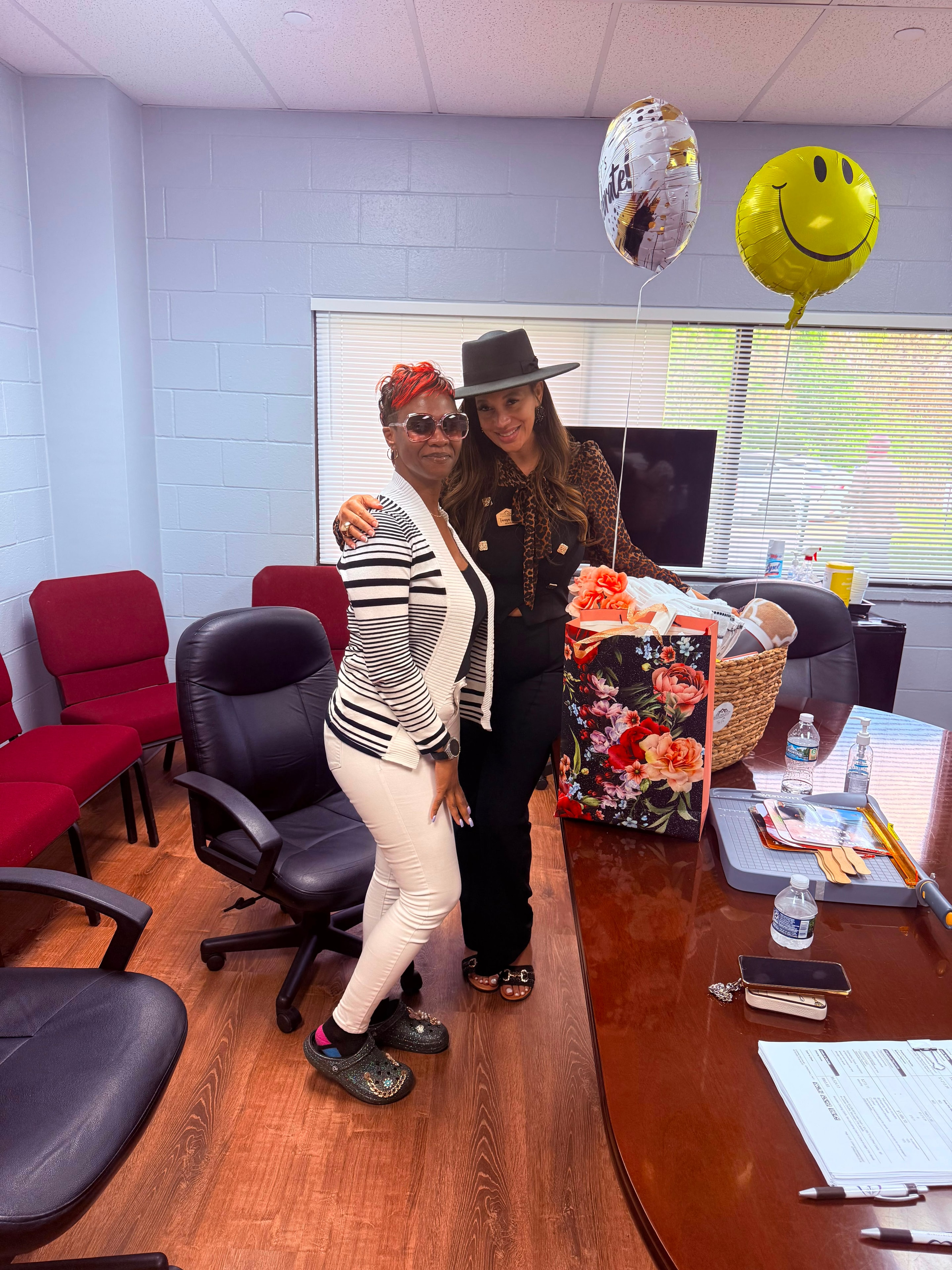 Naqweia Stowers celebrating her new home